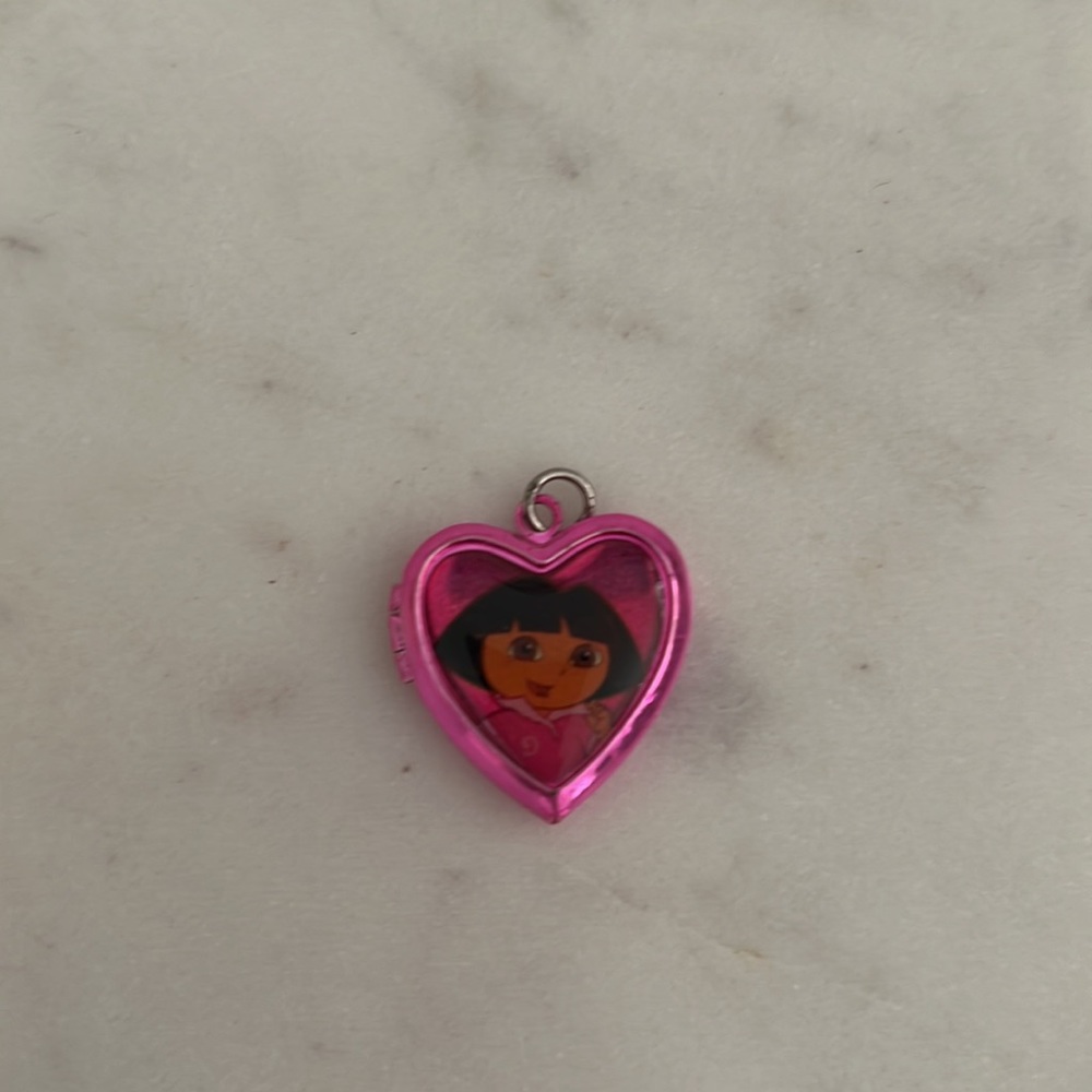 Dora The Explorer Pendant Heart Necklace